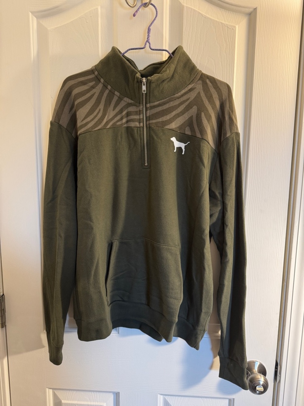 VS PINK Olive Green Half Zip